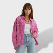 Thea™ | Veste en Jean Distressée