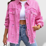 Thea™ | Veste en Jean Distressée