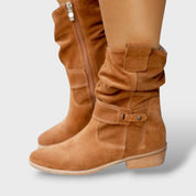 Bottines Femmes en Suède avec Fermeture