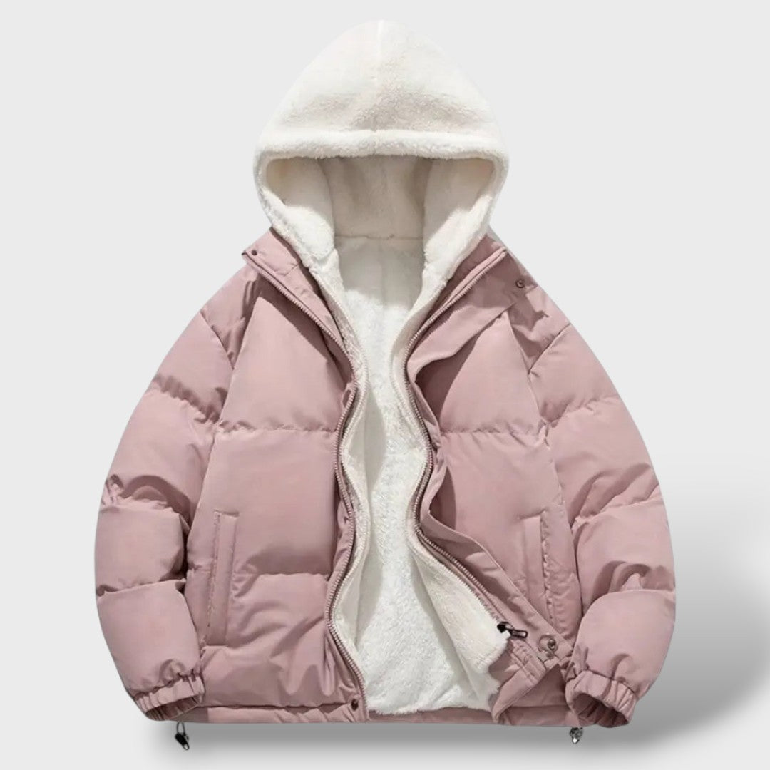 Veste d'hiver chaude pour femmes avec fermeture éclair