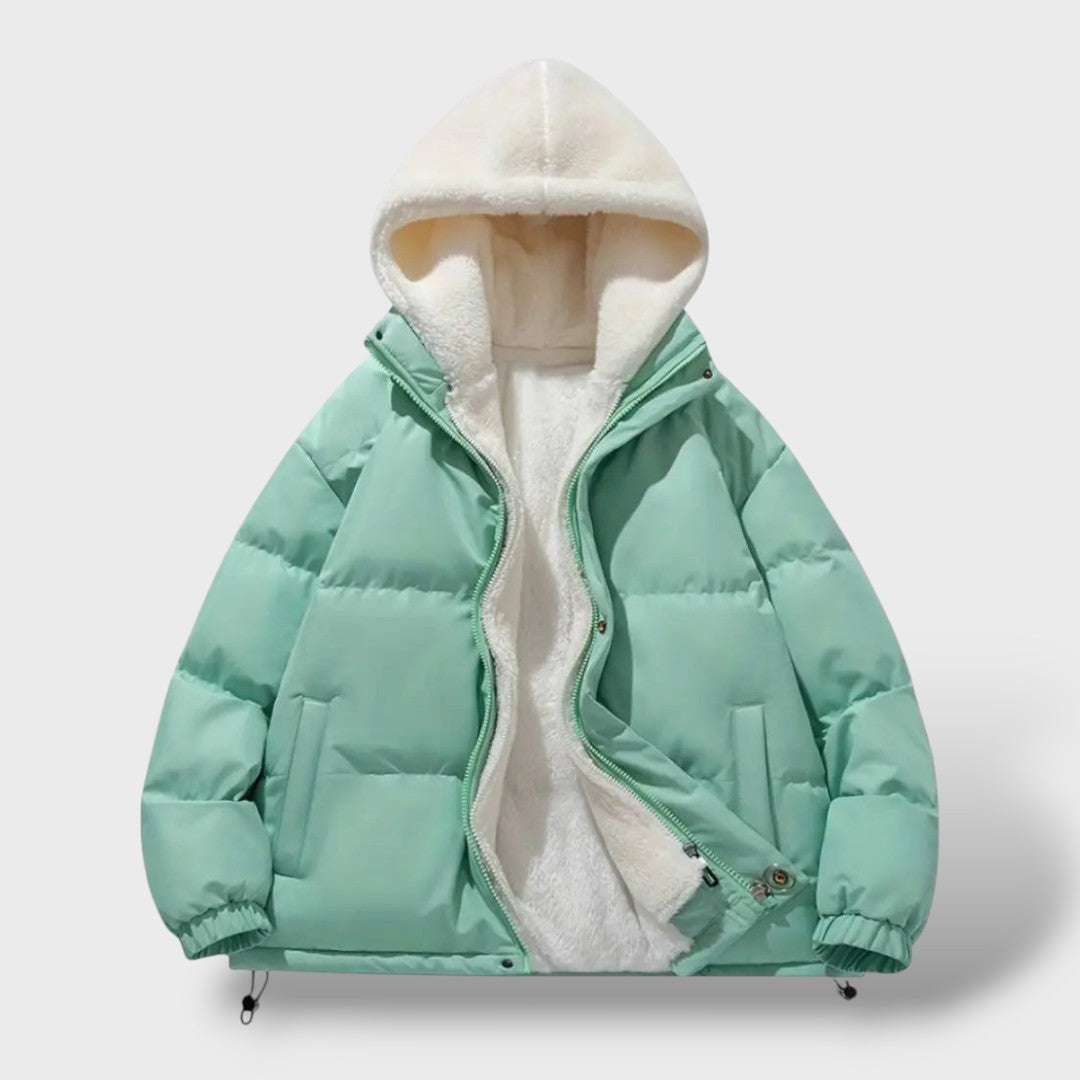 Veste d'hiver chaude pour femmes avec fermeture éclair