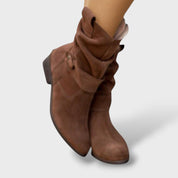 Bottines Femmes en Suède avec Fermeture