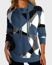 Sweat à capuche tricoté avec design artistique