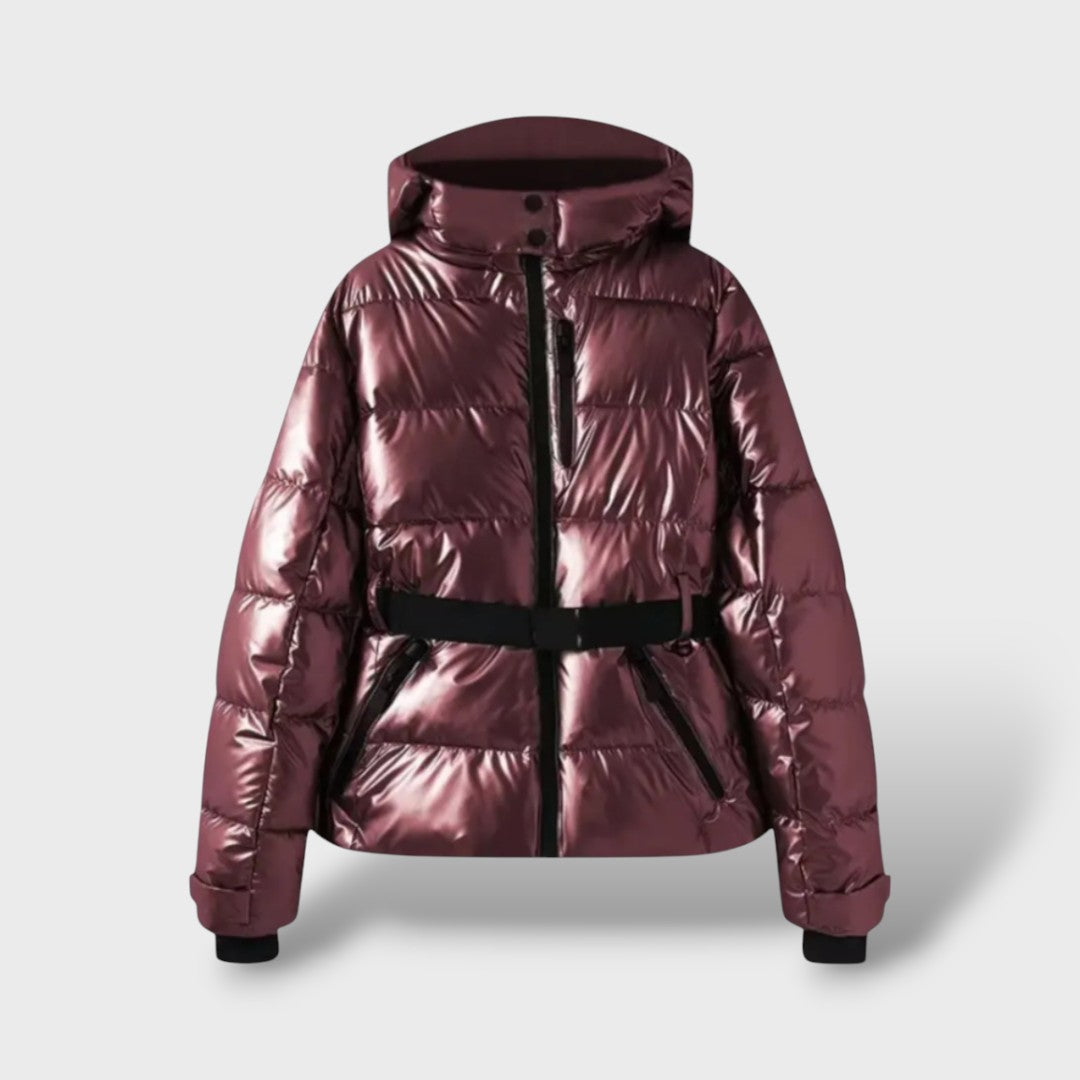 Veste Matelassée avec Ceinture Imperméable