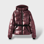 Veste Matelassée avec Ceinture Imperméable