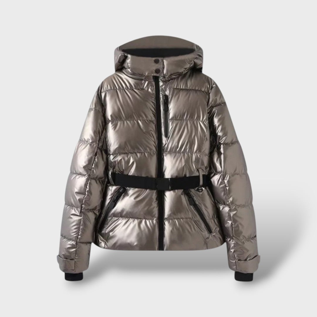 Veste Matelassée avec Ceinture Imperméable