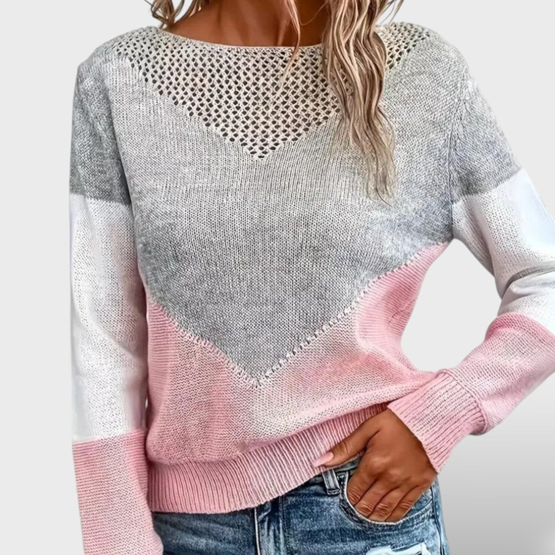 Pull en Cachemire Rose avec Design Unique