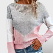 Pull en Cachemire Rose avec Design Unique