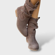 Bottines Femmes en Suède avec Fermeture
