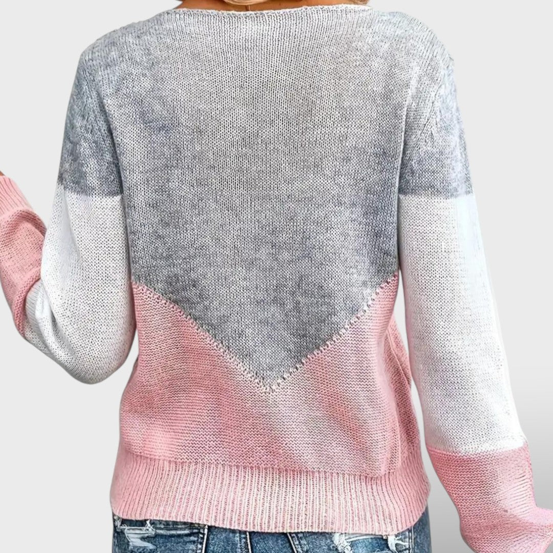 Pull en Cachemire Rose avec Design Unique