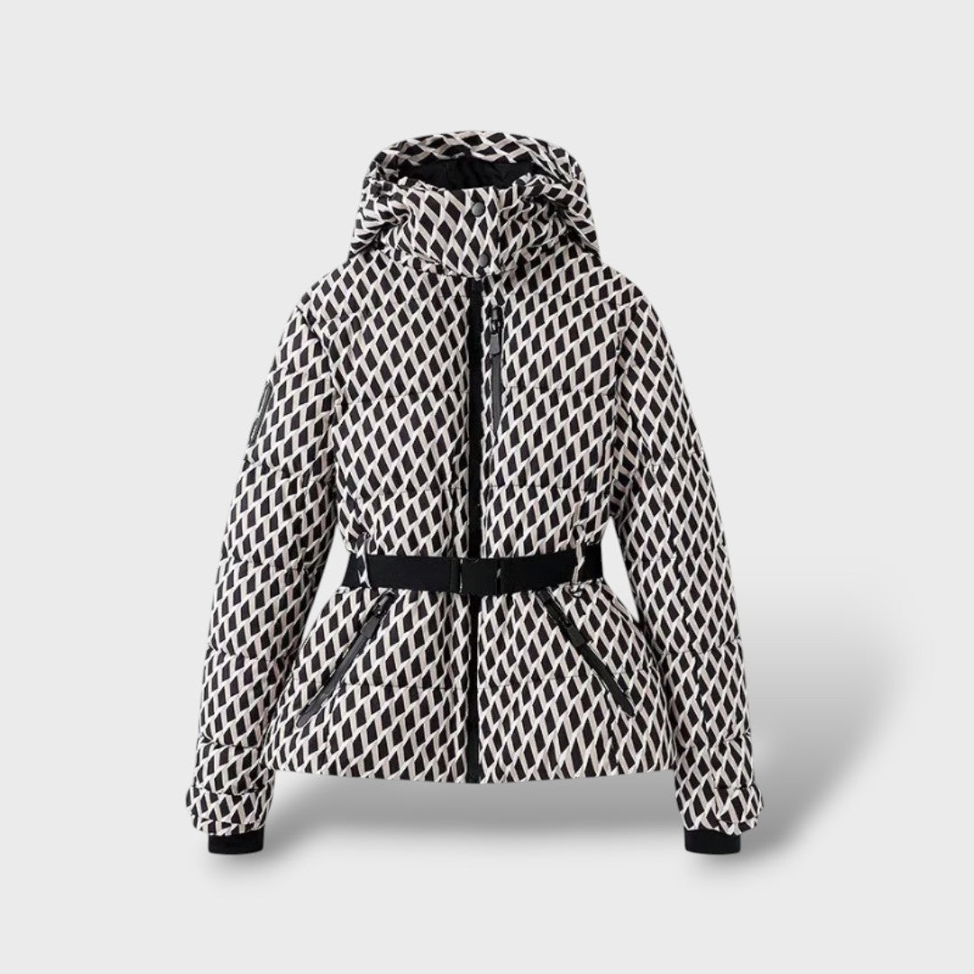 Veste Matelassée avec Ceinture Imperméable