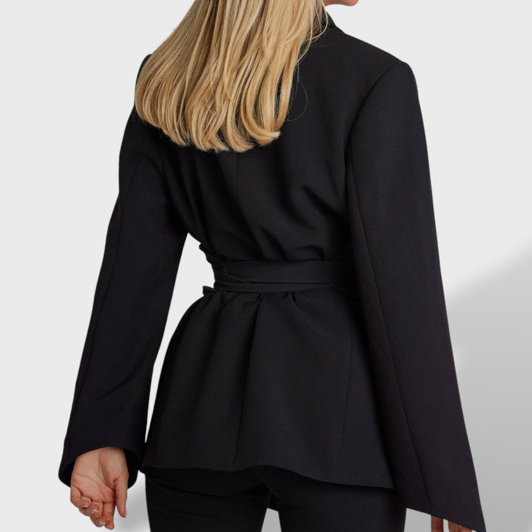 Blazer Femme Ceinture Ajustée Chic