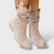 Bottines Femmes en Suède avec Fermeture