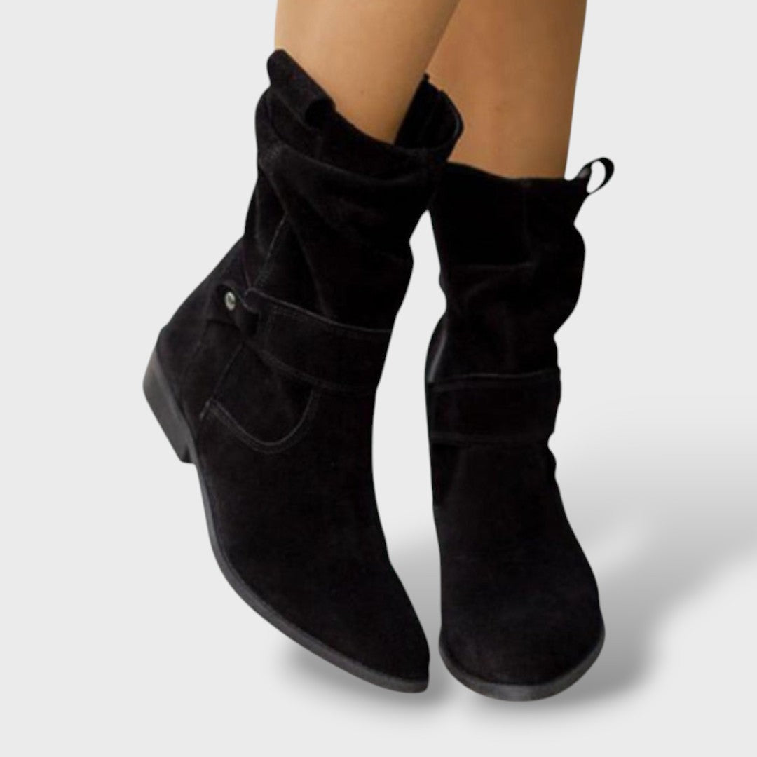 Bottines Femmes en Suède avec Fermeture