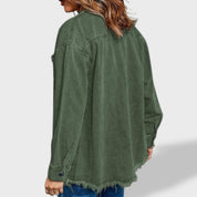 María™ | Veste en jean oversize pour femme avec boutons et poches