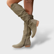 Bottes Féminines Élégantes en Cuir Premium