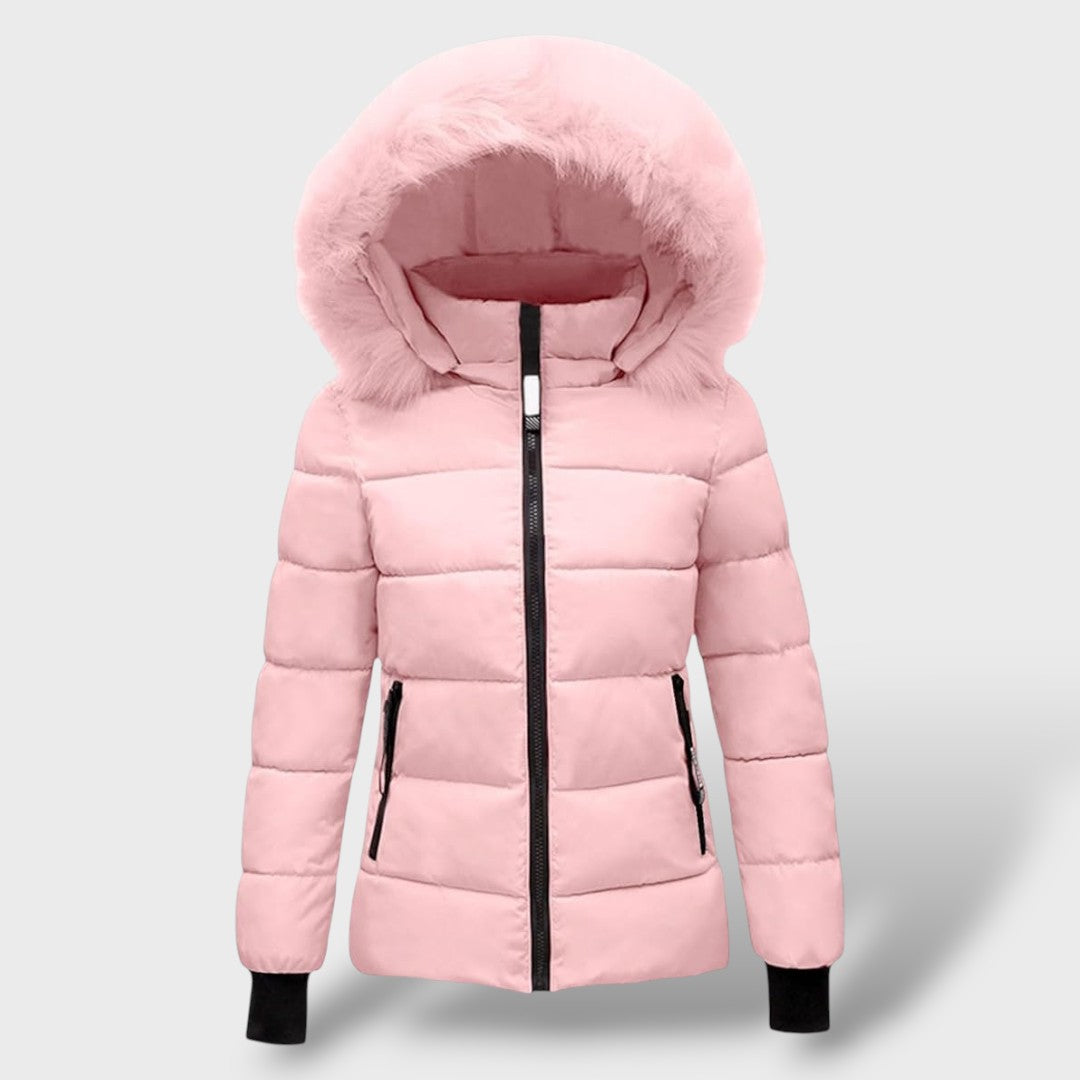 Manteau Matelassé d'Hiver avec Capuche