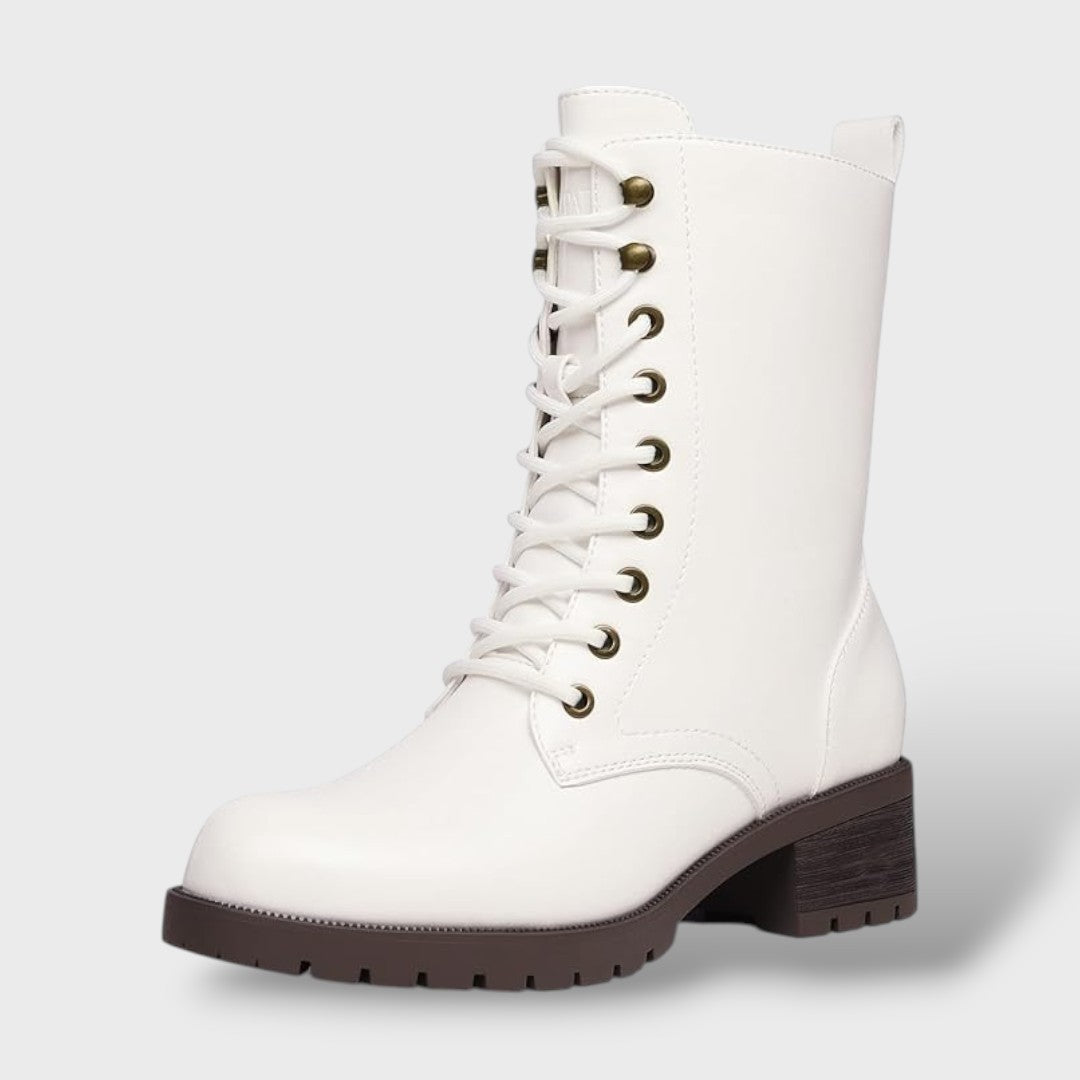 Bottes de Combat avec Zip et Talon Bas