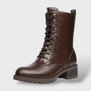 Bottes de Combat avec Zip et Talon Bas