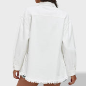 María™ | Veste en jean oversize pour femme avec boutons et poches