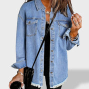 María™ | Veste en jean oversize pour femme avec boutons et poches