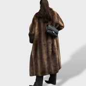 Manteau Long en Fourrure Synthétique Élégante