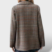 Blazer Décontracté à Carreaux pour Femmes