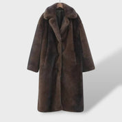 Manteau Long en Fourrure Synthétique Élégante