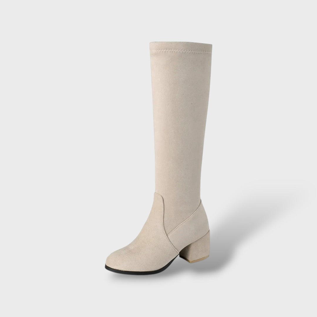 Bottes Hautes avec Talon Épais et Fermeture Latérale
