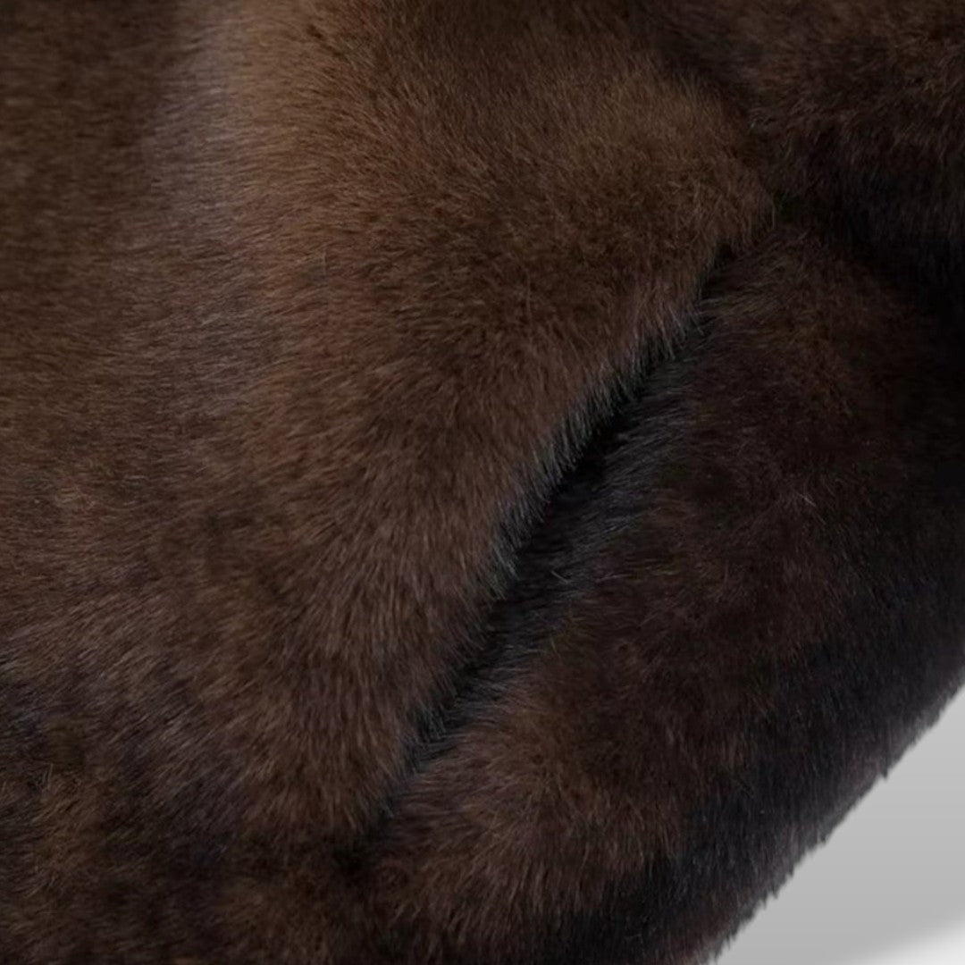 Manteau Long en Fourrure Synthétique Élégante