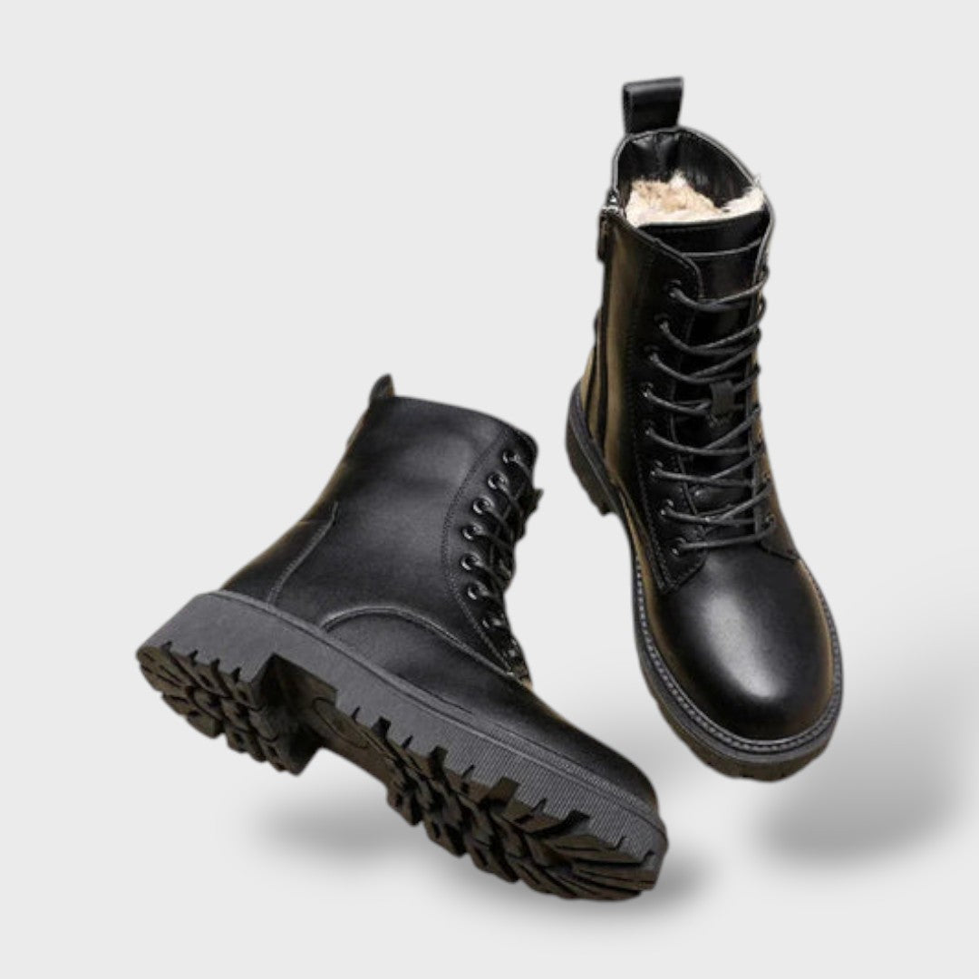 Bottes d'Hiver Féminines Classiques en Cuir