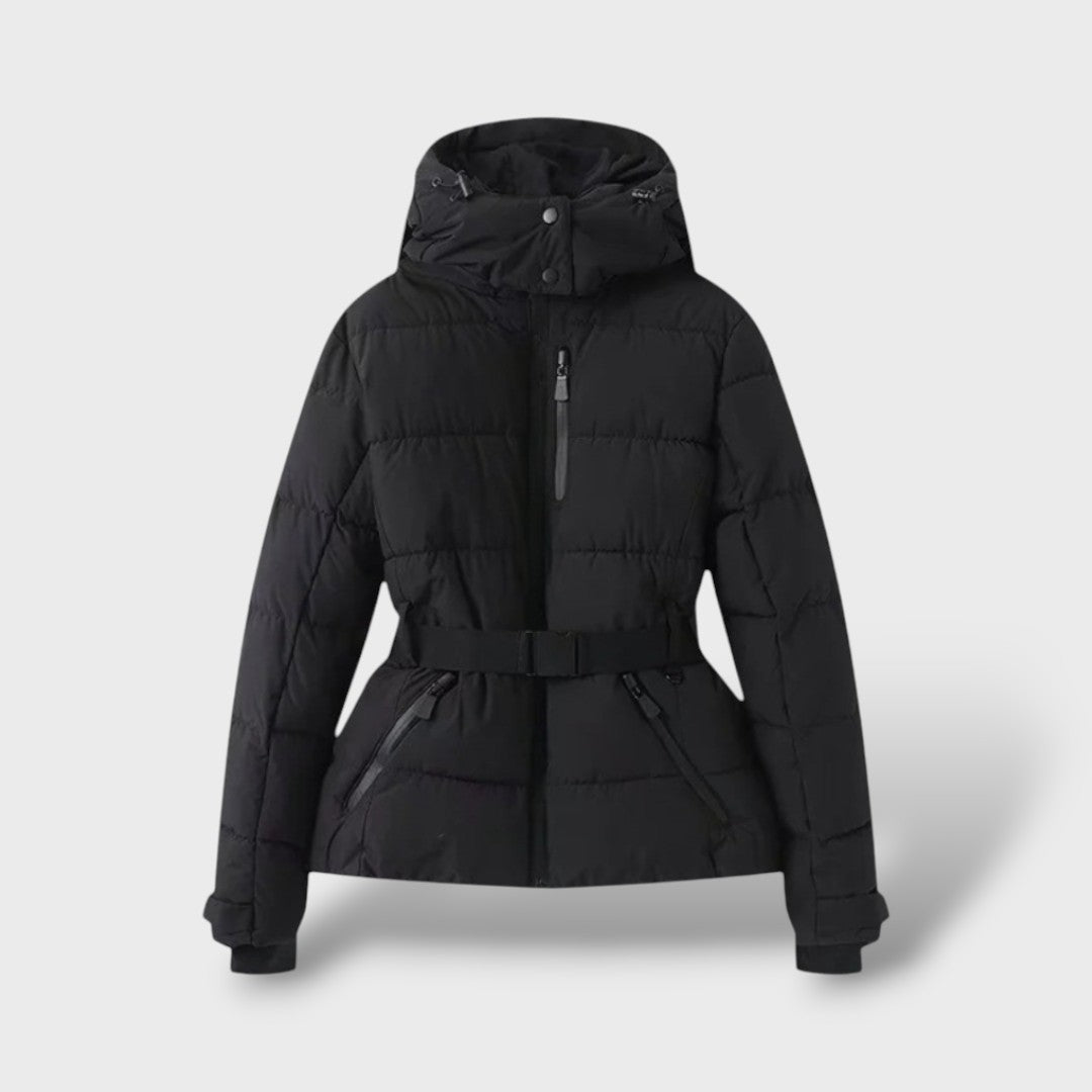 Veste Matelassée avec Ceinture Imperméable