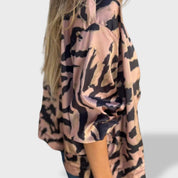 Valeria™ | Veste zippée avec imprimé zèbre