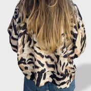Valeria™ | Veste zippée avec imprimé zèbre