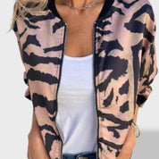 Valeria™ | Veste zippée avec imprimé zèbre