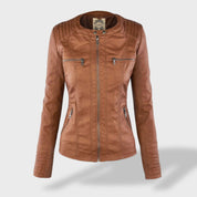 Lucía™ | Veste en cuir pour femme avec capuche