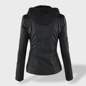 Lucía™ | Veste en cuir pour femme avec capuche