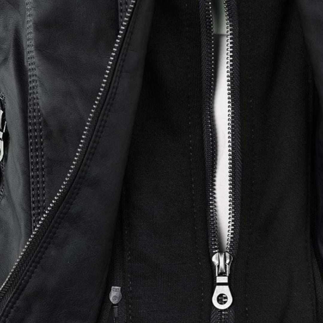 Lucía™ | Veste en cuir pour femme avec capuche