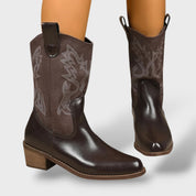 Bottines Cowboy Femme Brodées