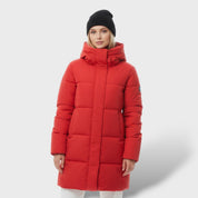 Manteau Matelassé Femme Long avec Capuche Élégant