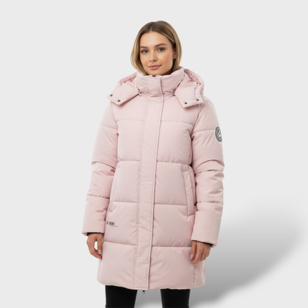 Manteau Matelassé Femme Long avec Capuche Élégant