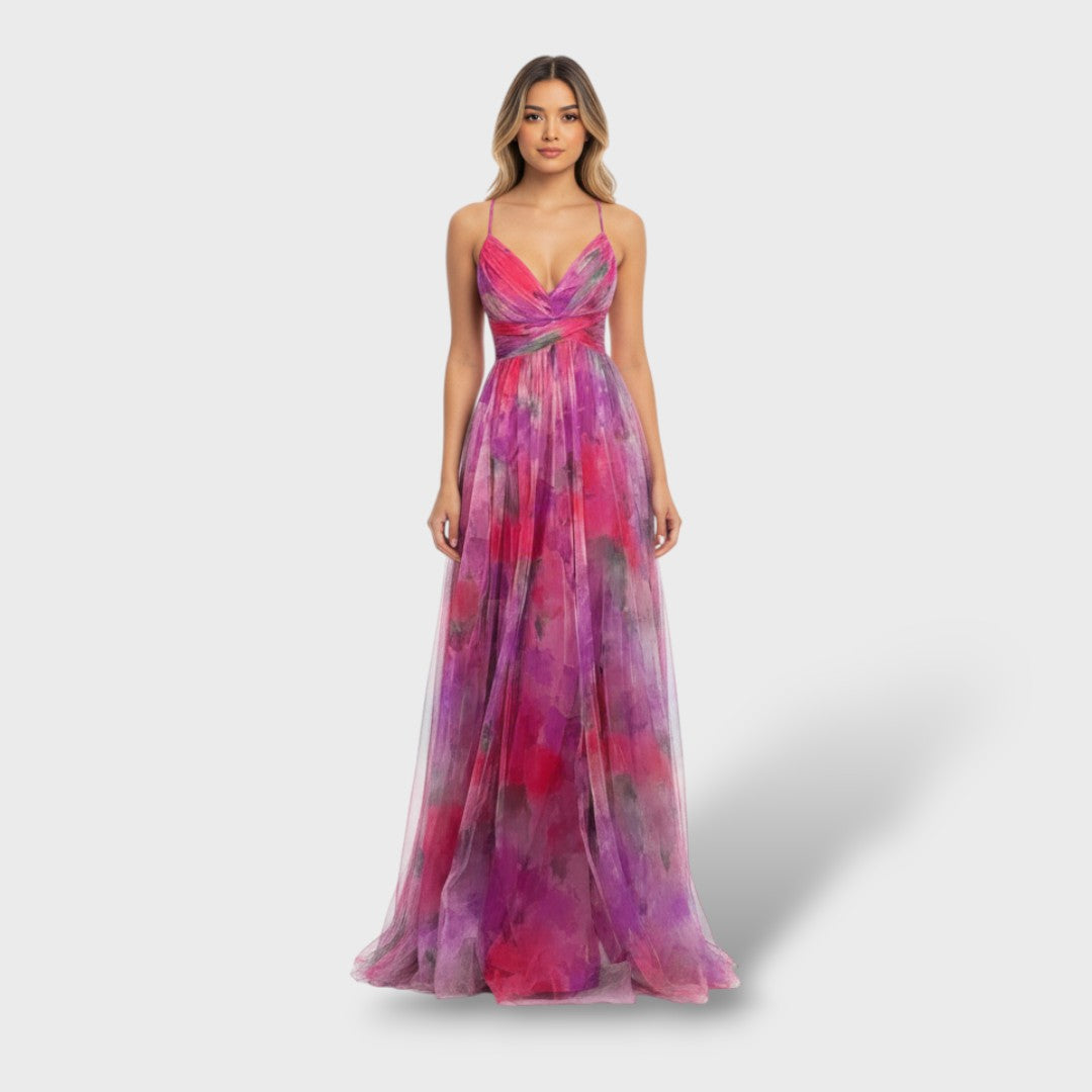 Robe florale femme élégante décontractée