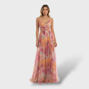 Robe florale femme élégante décontractée