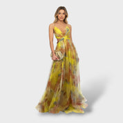 Robe florale femme élégante décontractée