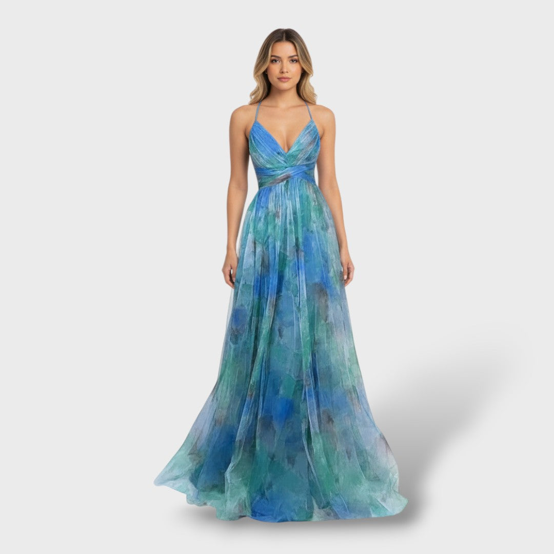 Robe florale femme élégante décontractée