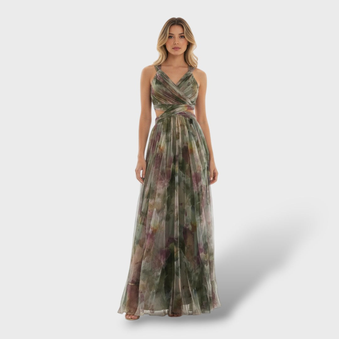 Robe florale femme élégante décontractée