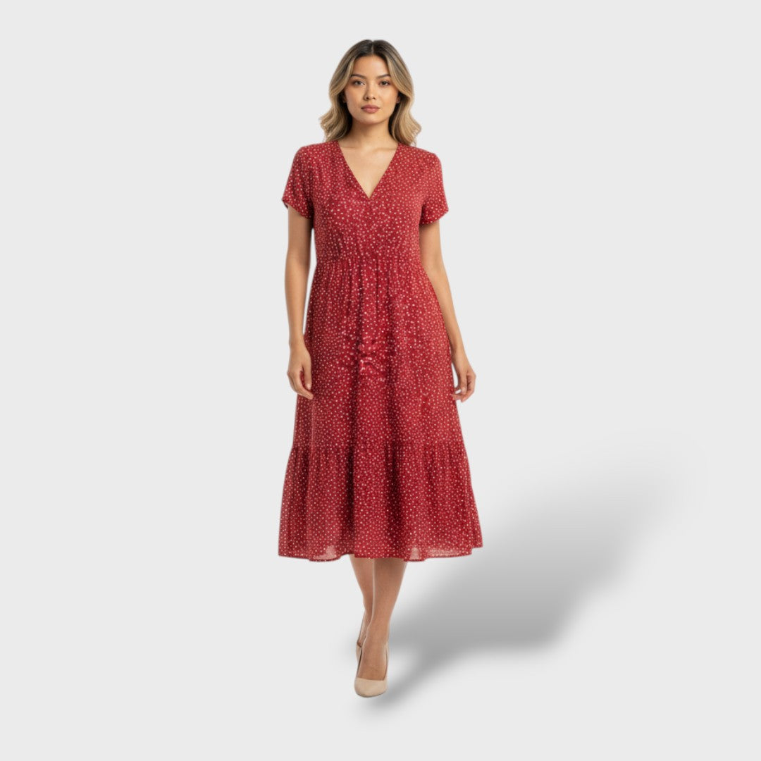 Robe chemise midi femme élégante