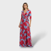 Robe longue élégante florale de luxe
