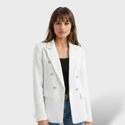 Veste en Tweed Épais Femme Élégante