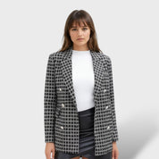 Veste en Tweed Épais Femme Élégante